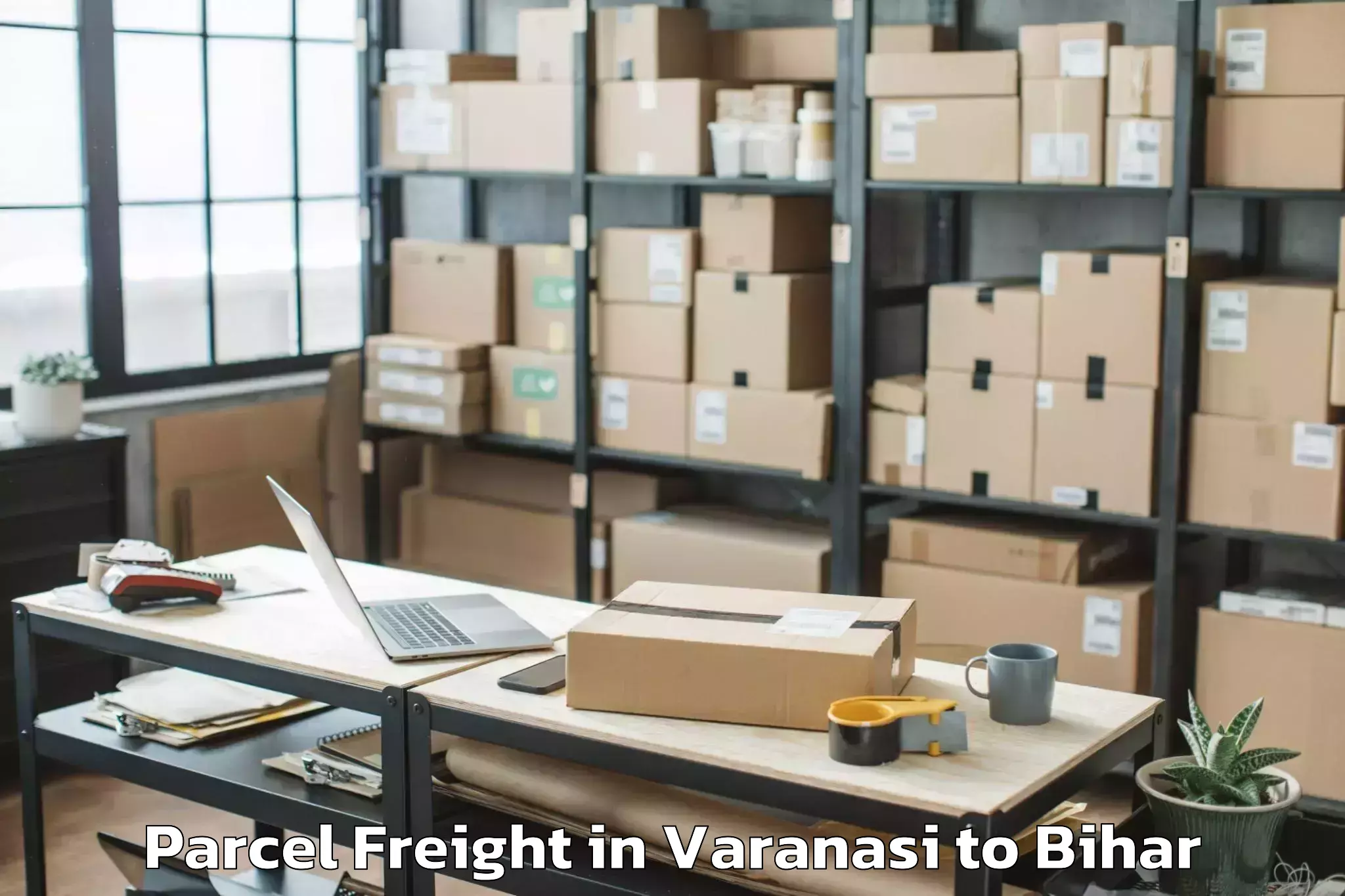 Easy Varanasi to Jha Jha Parcel Freight Booking